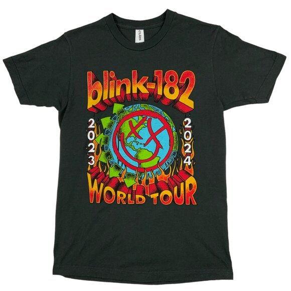 Blink 182 Tultex Graphic Band T-Shirt S Black 23-24 World Tour - Picture 11 of 11